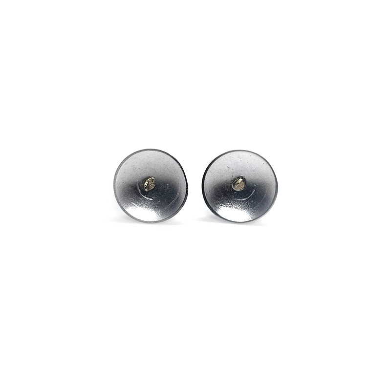 Boucles d’oreilles bâtées, argent & pépites d’or 18 carats