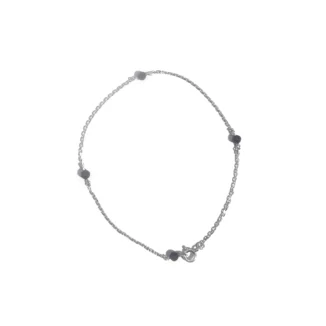 Chevillère 4 grenats, argent