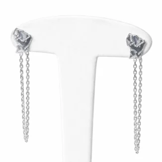 Boucles d'Oreilles Carte de la Guyane "Chute Voltaire", argent