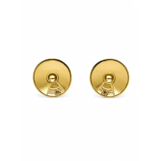 Boucles d’Oreilles "Bâtée de Guyane", Or 18k • Création Exclusive Atelier Rouge Carat