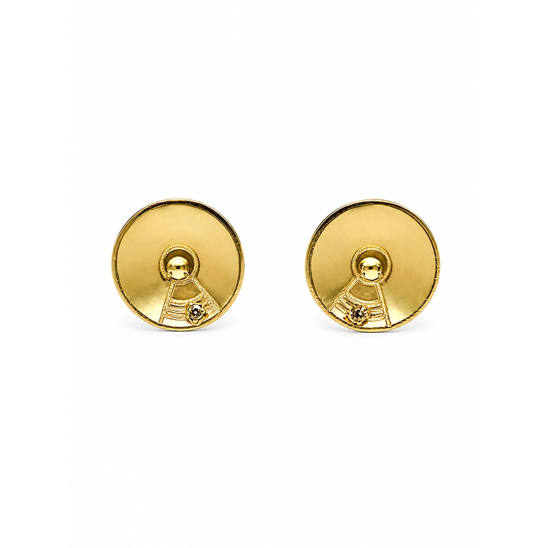 Boucles d’Oreilles "Bâtée de Guyane", Or 18k • Création Exclusive Atelier Rouge Carat