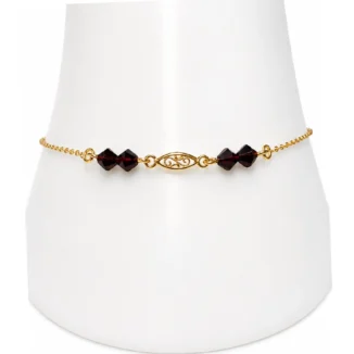 Bracelet "Volutes Concombre", Or 18k & Grenats