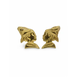 Boucles d'oreilles "Tête Cayennaise", Or 18K