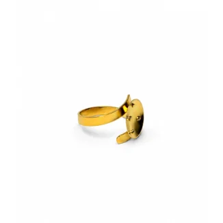 Alternative view of Bague "Bâtée Asymétrique", Or 18k