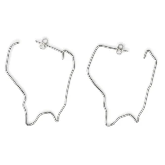Créoles "Silhouette Guyane", argent 925