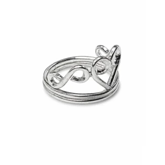 Alternative view of Bague Enfant "Diadème de Princesse", Argent (925/1000)