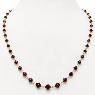 Collier "Chute de Grenats", Or 18K