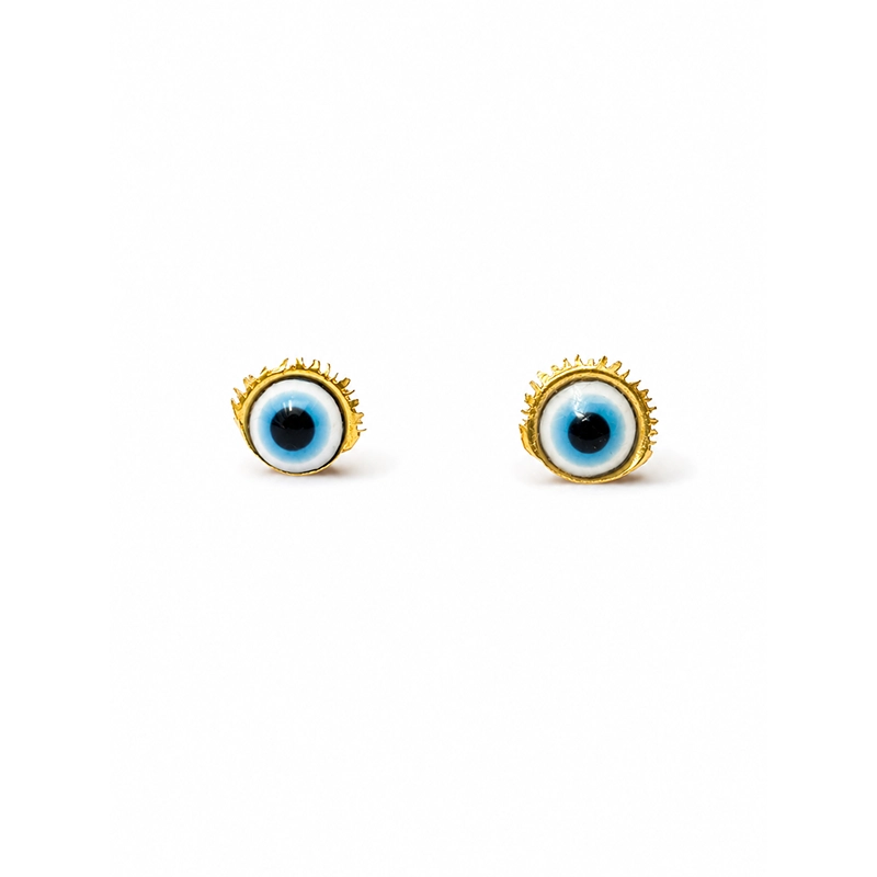 Puces d’Oreilles "Œil Protecteur", Or 18k