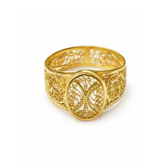 Bague Chevalière "Volutes Impériales" en Filigrane, Or 18k