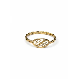 Bague "Volutes Concombre", Or 18k