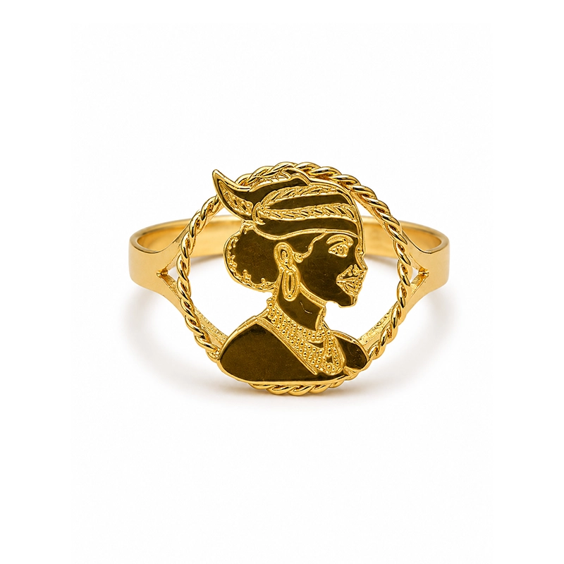 Bague d’Exception "Tête Cayennaise", Or 18k • Création Atelier Rouge Carat