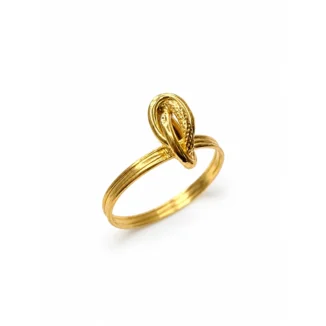 Bague "Nœud Forçat & Alliance Éternelle", Or 18k • Création Atelier Rouge Carat