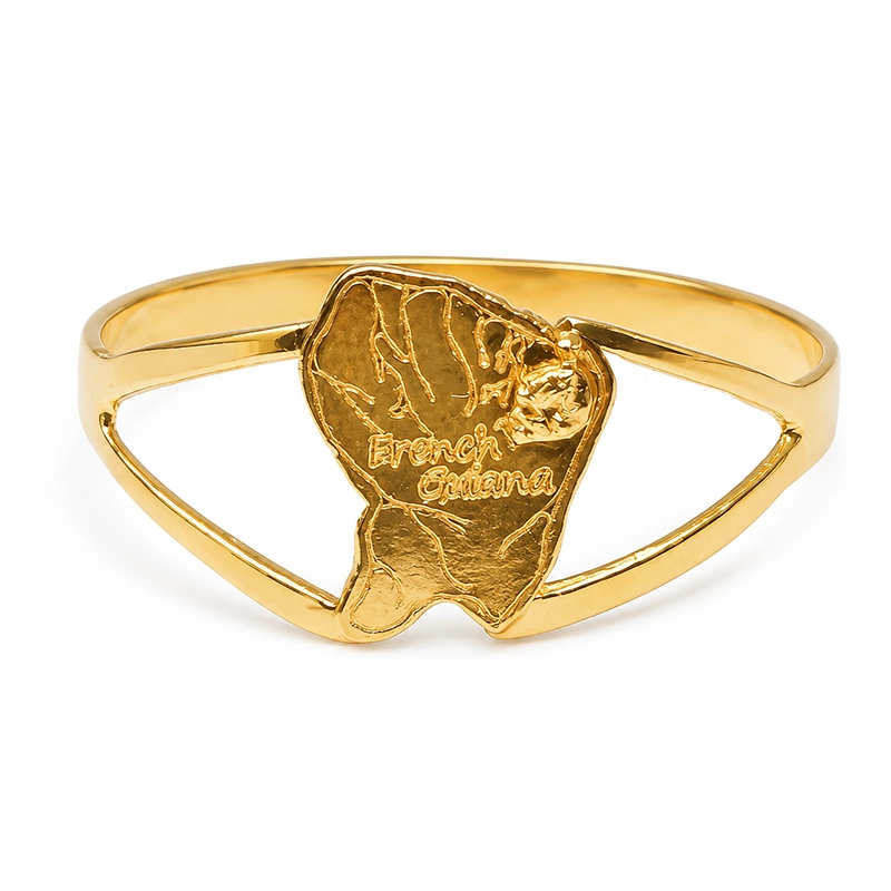Bague d’Exception "Carte de Guyane & Pépite", Or 18k • Création Artisanale Atelier Rouge Carat