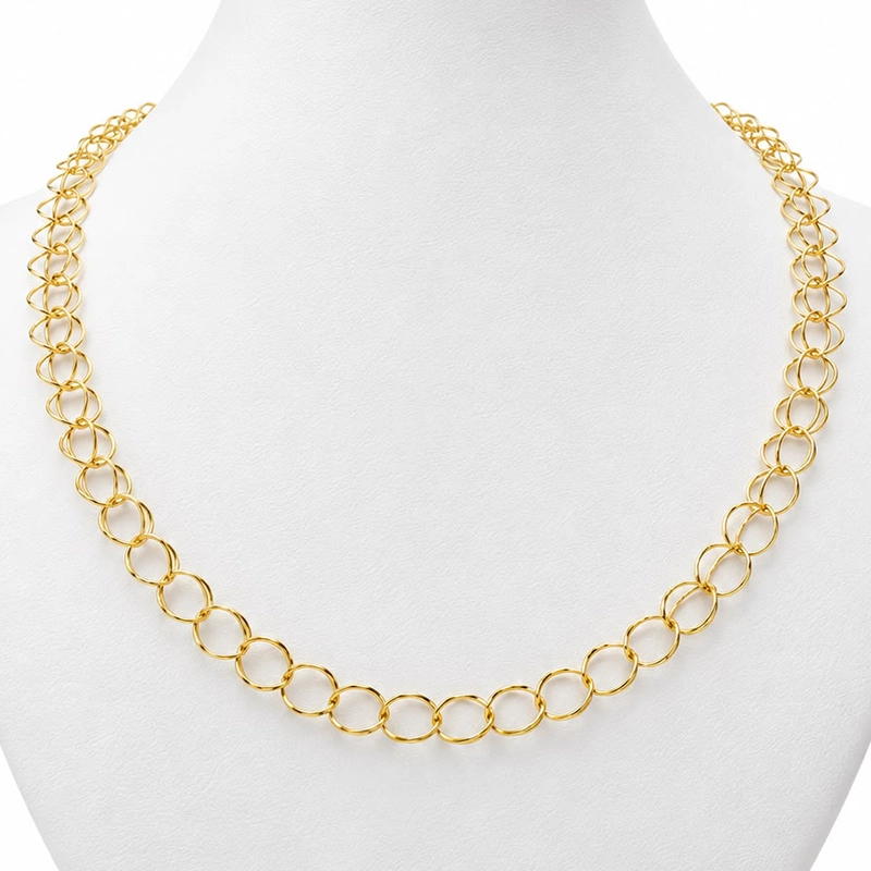 Collier "Maille Haïtienne" (56 cm) – Or 18K • Création Atelier Rouge Carat