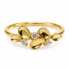 Bague Bucolique "Feuillage d'Or", Or 18K & Diamants