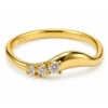Bague Vague "Trilogie Éternelle", Or 18K Carats & Diamants