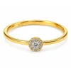 Bague Solitaire Marguerite "Éclat Stellaire" – Or 18K & Diamants